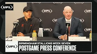 Birmingham Stallions Week 7 postgame press conference | United Football League