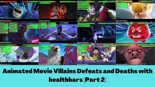 Animated Movie Villains Defeats and Deaths with healthbars (Part 2)