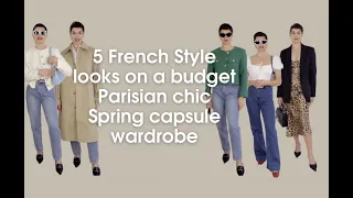 5 pieces = 5 French style Looks on a Budget | Parisian Style Spring capsule wardrobe