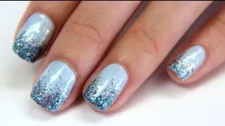 ♥ Glitter Gradient Nail Tutorial ♥- "Drunken French"