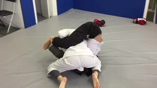 Purple belt Guy being smashed by a white belt girl Mona (a.k.a. Miss Marvel) on 02/01/2022