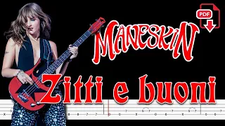 Måneskin - Zitti E Buoni (🔴Bass Tabs | Notation) @ChamisBass #maneskinbass #chamisbass