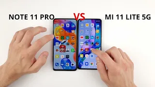 Xiaomi Redmi Note 11 Pro 5G vs Mi 11 Lite 5G | SPEED TEST