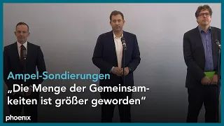 Ampel-Sondierungen: Statements von SPD, Grüne und FDP