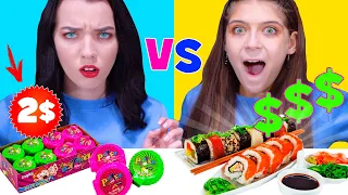 ASMR Cheap vs Expensive Food Challenge By LiLiBu