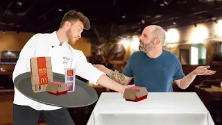 Fake Waiter Serving Fast Food at a Fancy Restaraunt