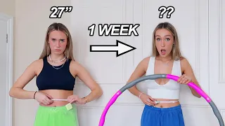 i used a WEIGHTED HULA HOOP everyday for a week (i lost how many inches??)