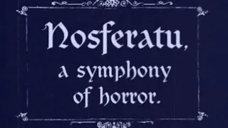 Nosferatu 1922 by F.W. Murnau II Silent Film