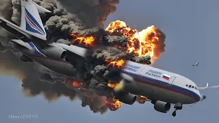 1 minute ago! Russian IL-96 Plane Carrying Russian President and Ministers Explodes in the Air