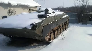 start the engine of the BMP in the winter, part 1