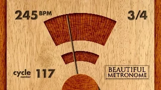 245 BPM 3/4 Wood Metronome HD