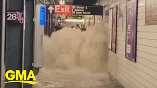 Historic flooding cripples NYC transit system l GMA