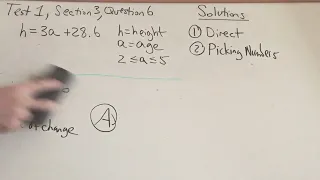 SAT Math Solutions - Test 1, Section 3, Question 6