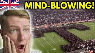 British Guys FIRST TIME Reaction To Fightin' Texas Aggie Band Halftime Drill