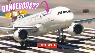 UNBELIEVABLE Airplane Flight Landing!! Airbus A320 Vistara Airlines Landing at La Guardia Airport