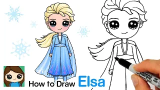 How to Draw Elsa | Disney Frozen 2