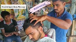 Bihar Head Massage | World's Best Head and Upper Body Massage by Birendar | Rain Sounds ASMR