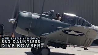WWII Flying SBD Dauntless Dive Bomber - Battle of Midway Event