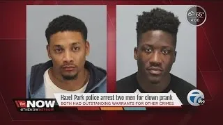 Hazel Park police arrest two men for clown prank