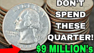 DON'T SPEND THESE TOP 5 MOST VALUABLE QUARTER DOLLAR COINS COULD MAKE YOU A MILLIONAIRE! #QUARTER