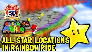 Super Mario 64 (3D All-Stars) All Star Locations In Rainbow Ride