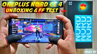 OnePlus Nord CE 4 Unboxing & Free Fire Test | OnePlus Nord CE 4 Gaming Test | Nord CE 4 FF GAMEPLAY