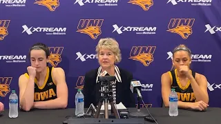 Iowa women's basketball postgame after win over UNI