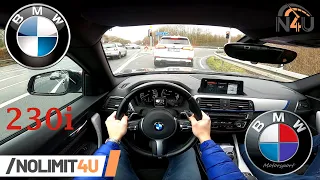 BMW F22 230i ACCELERATION with Lauch Control (0-100) & Top Speed on German Autobahn by NoLimit4U