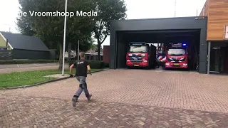 [4K] brandweer rukt prio 1 uit voor een afhijsing in westerhaar