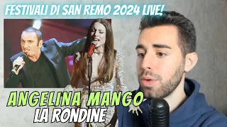 SPANISH REACTS 🇮🇹 "LA RONDINE" ANGELINA MANGO | FESTIVAL DI SAN REMO 2024 | COVER TO HER FATHER