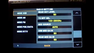 Yaesu FT 710 - Como configurei meu audio em SSB nos equalizadores e speech processor
