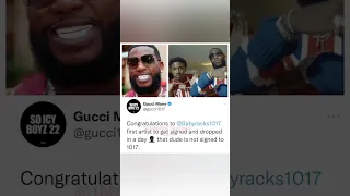 guccimane new artist babyracks gets dropped after tweeting this after loss of takeoff in Houston
