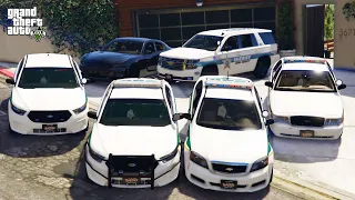 GTA 5 - Stealing Leon County Sheriff Department Vehicles with Franklin! | (Real Life Cars) #139