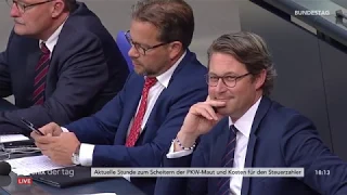 Oliver Krischer (B90/Grüne) zum Scheitern der PKW-Maut - Aktuelle Stunde im Bundestag am 26.06.19