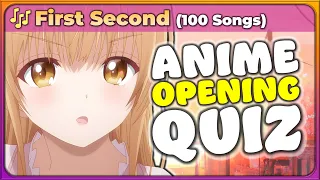 🎵 Anime Opening Quiz: 1st Second Challenge (100 Songs!) 【Easy → Otaku】