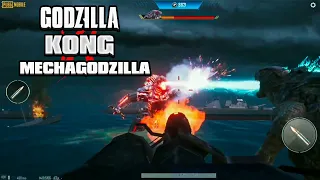 TITAN LAST STAND MODE GODZILLA KONG VS MECHAGODZILLA FIGHT PUBG MOBILE