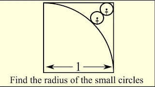 Geometry Problem: Find the Radius of the Small Circles.