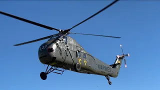 Sikorsky UH-34/S-58 Choctaw Approach, Landing, and Shutdown