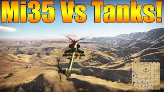 Mi-35 VS TANKS! T-90a MBT and Mi-35 Hind Helicopter War Thunder PS4 Helicopter Gameplay