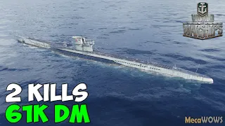 World of WarShips | U-69 | 2 KILLS | 72K Damage - Submarine Replay Gameplay 4K 60 fps