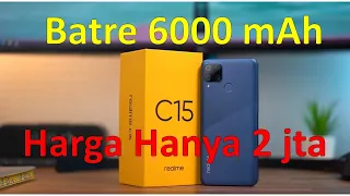 Hp dengan Batre 6000 mAh yang paling murah! Review HP Realme C15 Indonesia