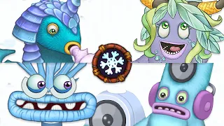 Cold Island - All Monster Sounds & Animations (My Singing Monsters)