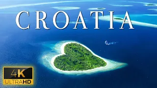 FLYING OVER CROATIA (4K UHD) - Calming Music With Wonderful Natural Landscapes For Relaxation On TV