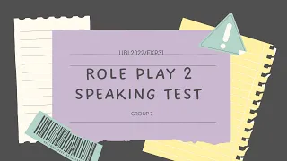 SPEAKING TEST - ROLE PLAY 2