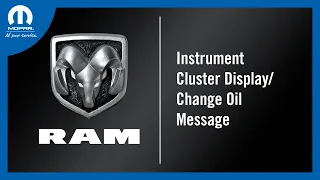 Instrument Cluster Display / Change Oil Message | How To | 2022 Ram ProMaster