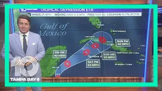 SW Florida remains in path of Tropical Depression Eta, cone just south of Tampa Bay
