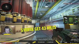 s1mple destroys opponents on faceit and get 43 kills!