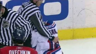 Marc Staal nails Semin, then gets slapped by him