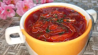 Delicious, Hearty, Lenten Borscht in 30 minutes. Vitamin Dinner. simple recipe