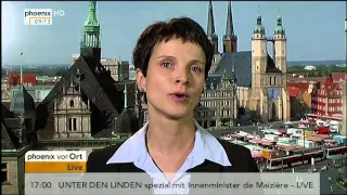 Frauke Petry u.a. zum Pariser Trauermarsch im Tagesgespräch am 12.01.2015